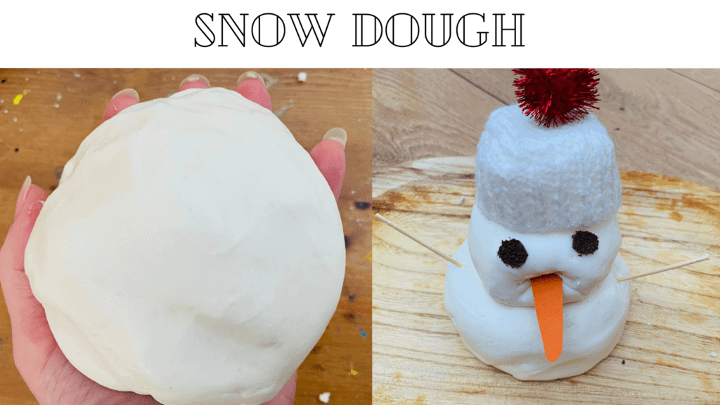 christmas crafts for toddlers - snow dough
