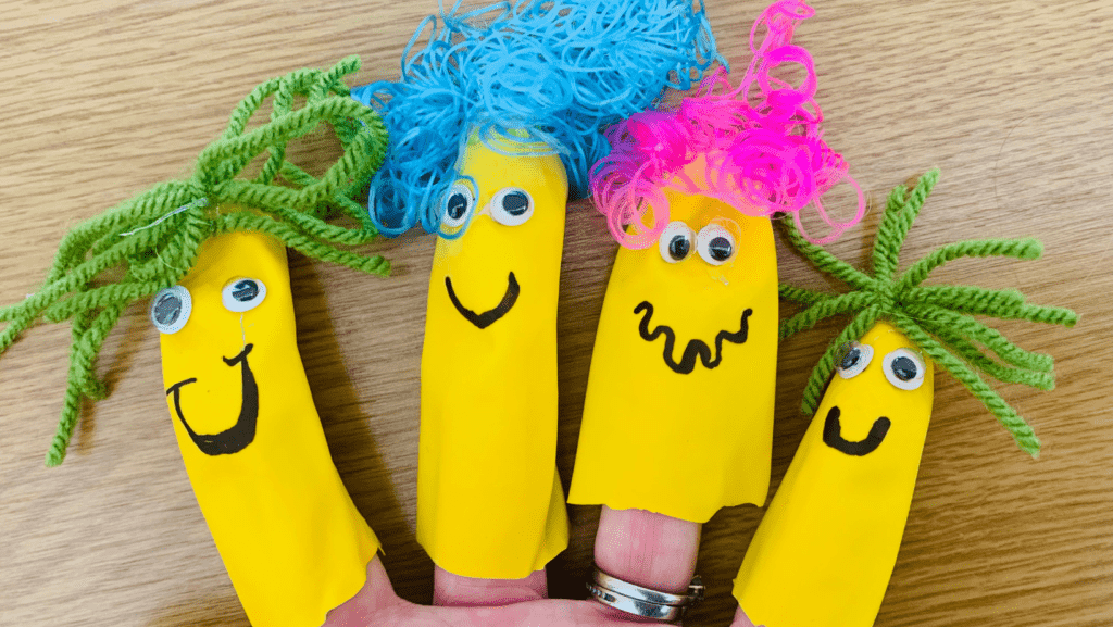 Rainy day activities for toddlers - finger puppets