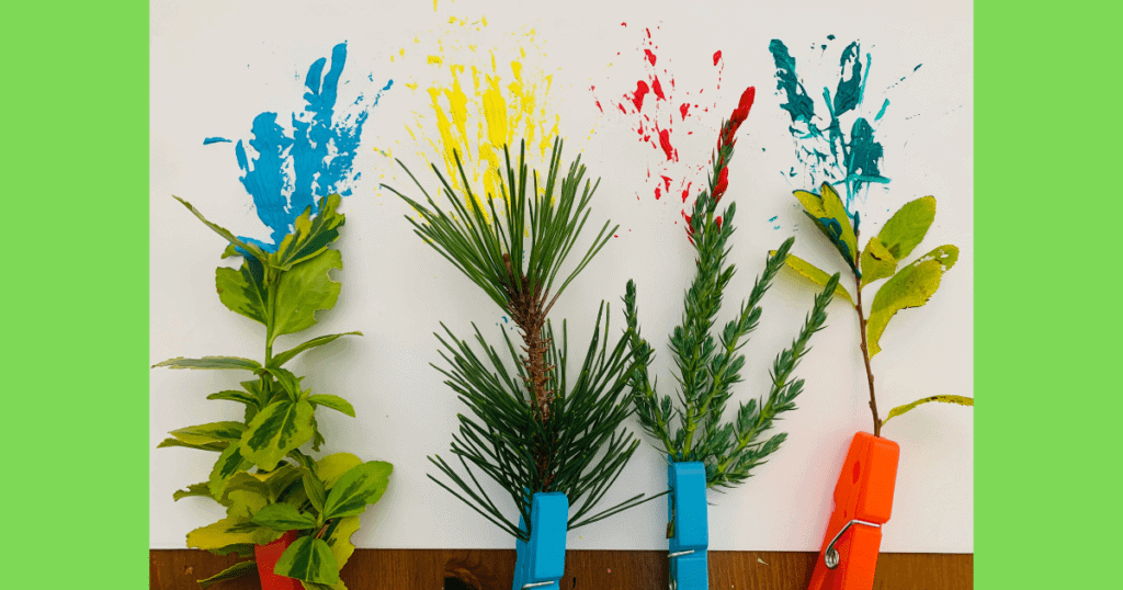 rainy day activities for toddlers - peg paint brushes
