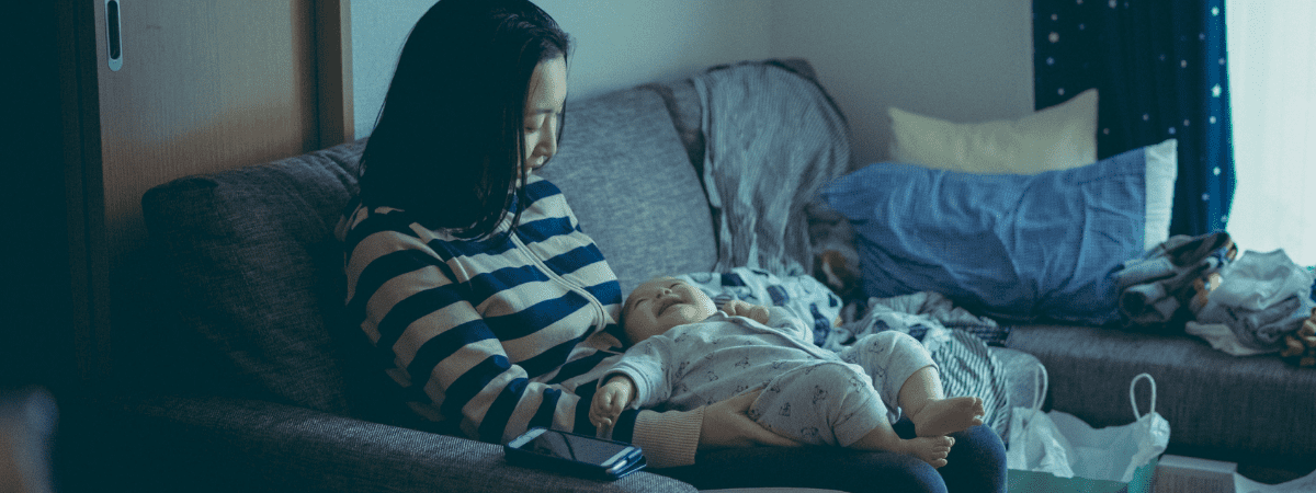 mother with newborn baby