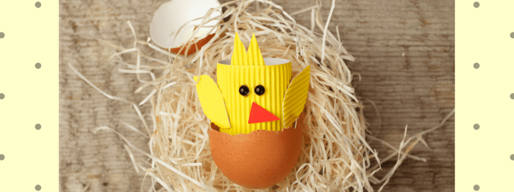 Easter craft - chick hatching from egg