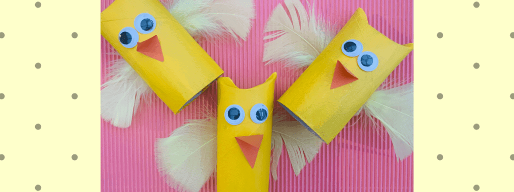 Easter crafts toilet roll chicks