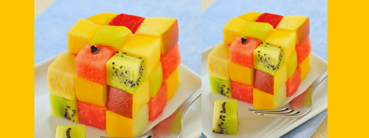 cubed fruit summer snack idea kids