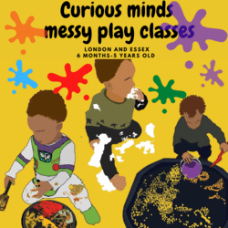Curious minds messy play logo