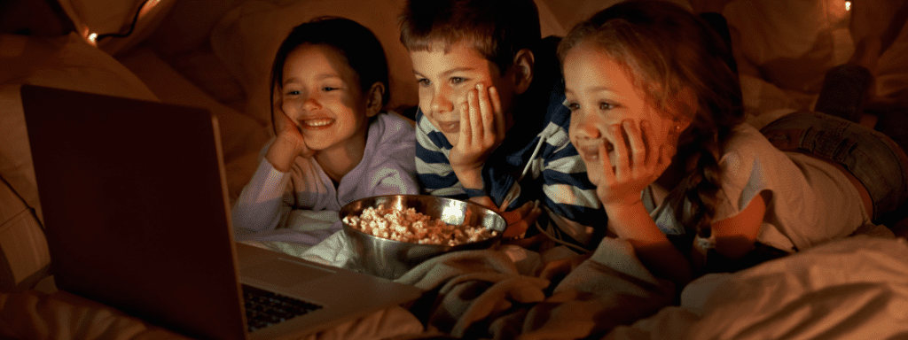 Mother's day activities include a movie night in with a blanket fort