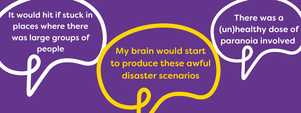 Anxiety as a parent: image shows multiple quotes from personal stories from the team.
