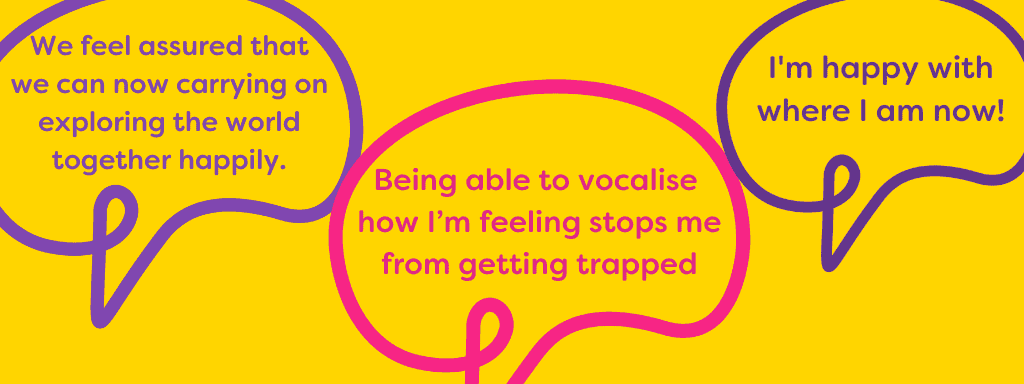 Anxiety as a parent: image shows multiple quotes from personal stories from the team.