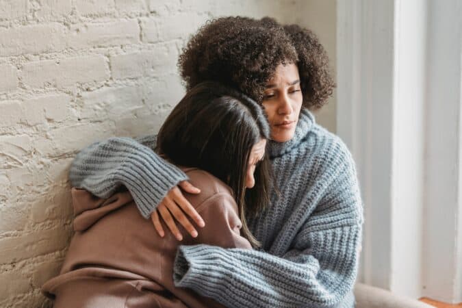 Mum seeking support from a friend. 