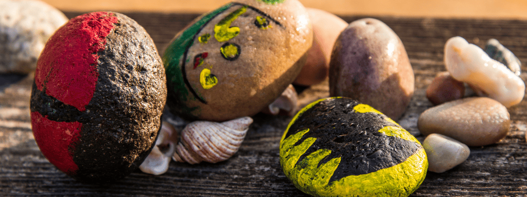 summer crafts for kids: rock painting