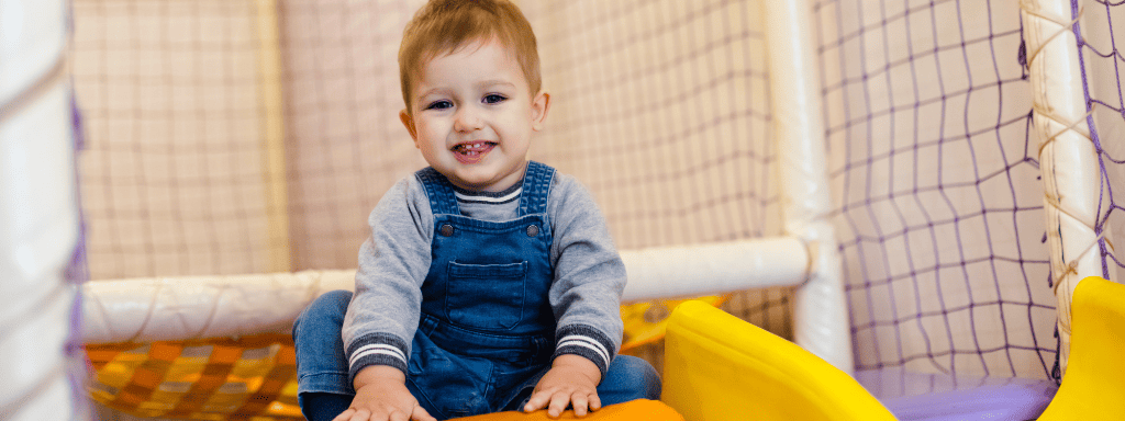 Things to do in Leicester: image shows a toddler playing at a soft play