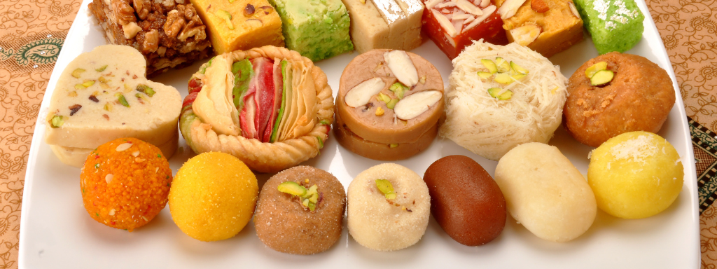 Image shows Indian sweets