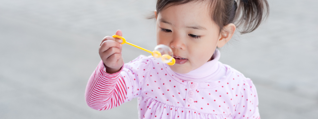 Developmental Activities With Your Toddler - bubble blowing