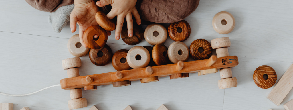 Wooden toys for babies are great alternatives to plastic toys.